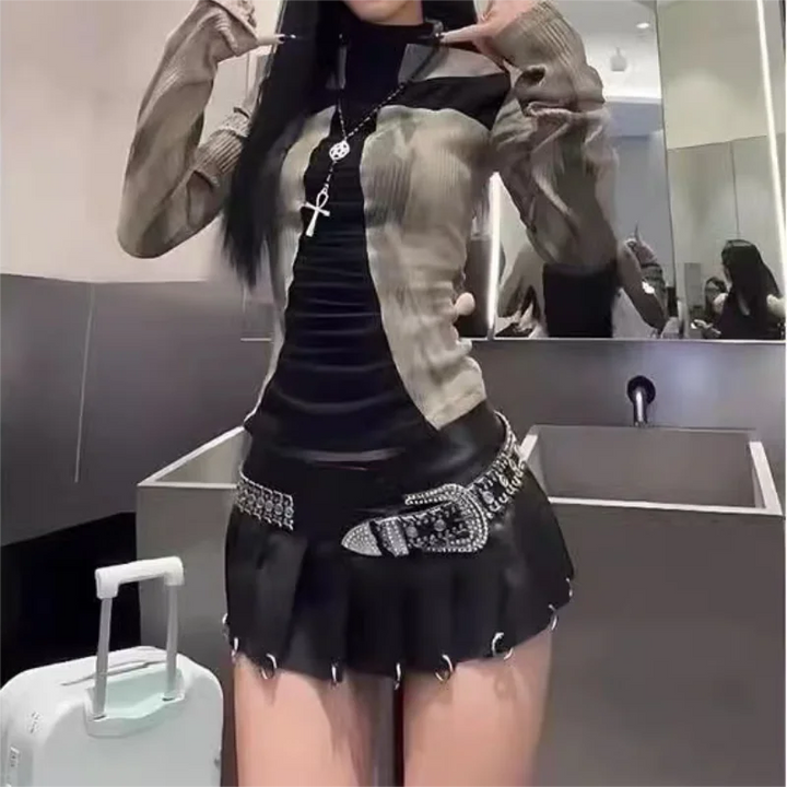 Vintage Cross Slim Sweater Pastel Kitten