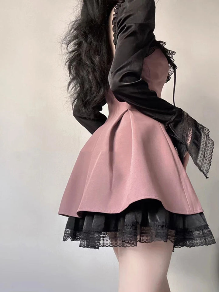 Gothic Lace Party Dress Pastel Kitten