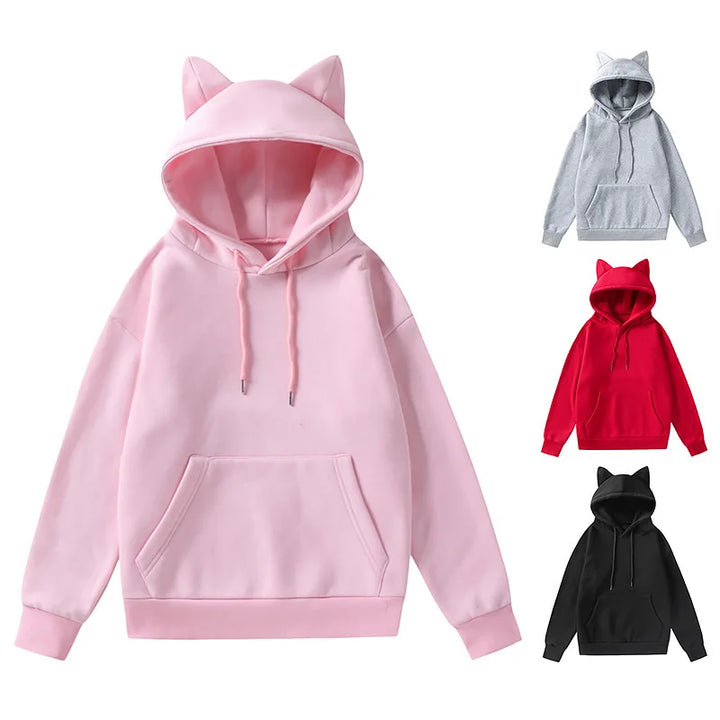 Kawaii Cat Ears Hoodie Pastel Kitten