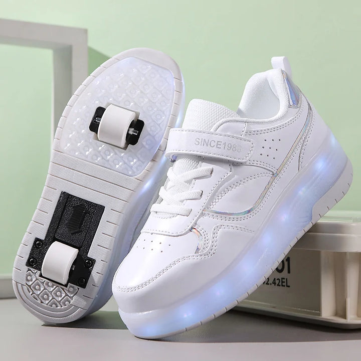 Cute Pastel LED Roller Sneakers Pastel Kitten