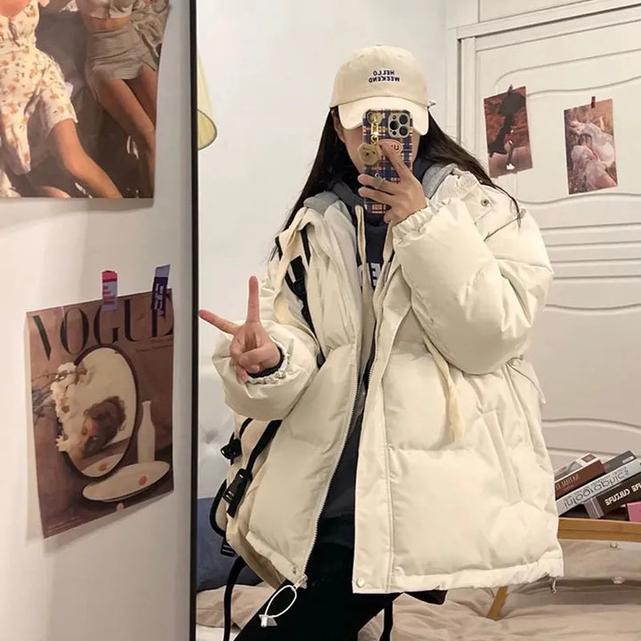 Hooded Winter Korean Jacket Pastel Kitten
