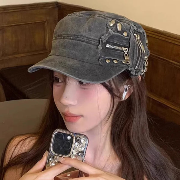 Vintage Washed Baseball Cap Pastel Kitten