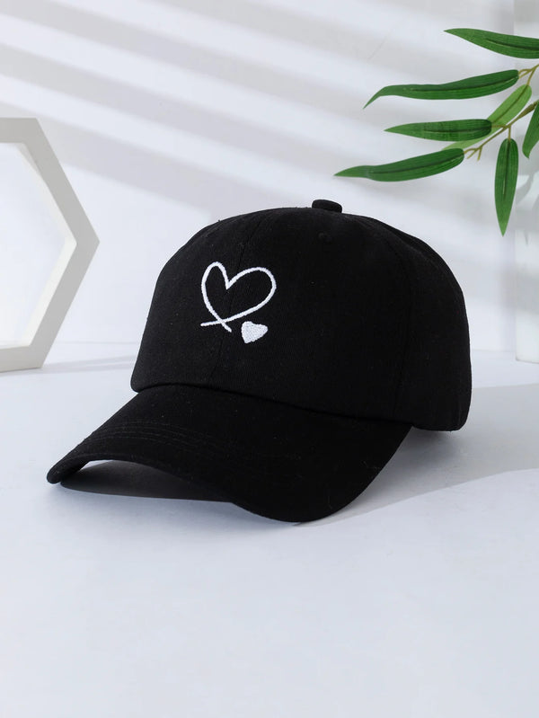 Cute Heart Baseball Hat Pastel Kitten