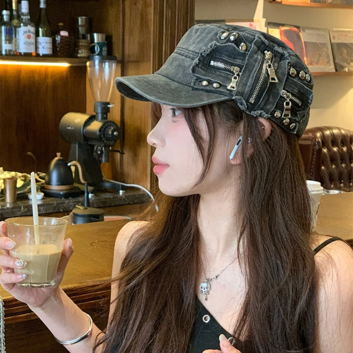 Vintage Washed Baseball Cap Pastel Kitten