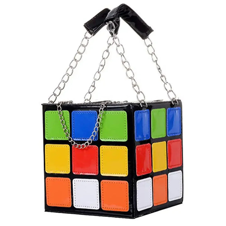 Rubik's Cube Style Handbag Pastel Kitten