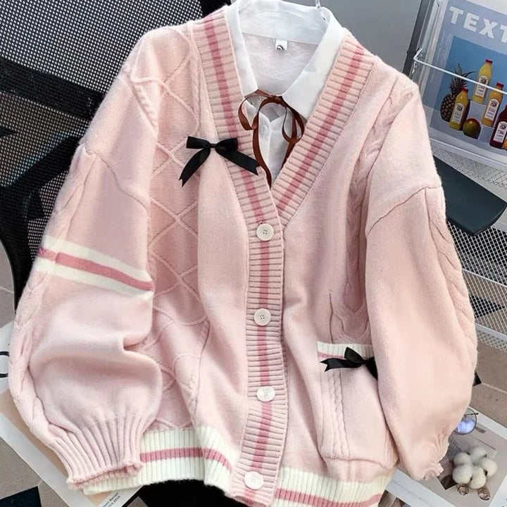 Sweet Korean Knit Cardigan Pastel Kitten