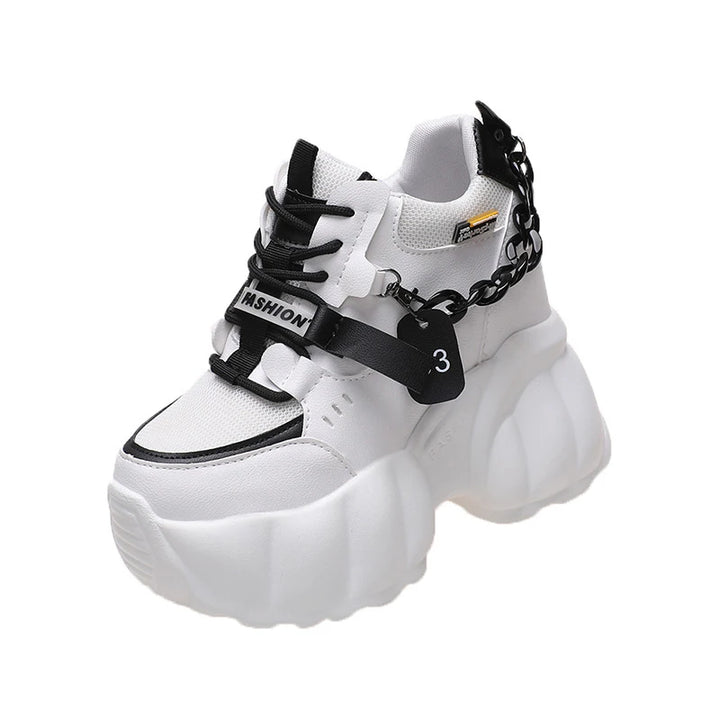 Korean Chunky High Platform Sneakers Pastel Kitten