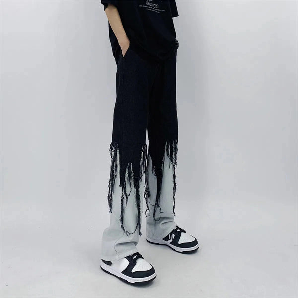 Japanese Loose Tassel Pants Pastel Kitten