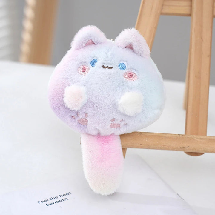 Kawaii Plush Cat Keyring Toy Pastel Kitten