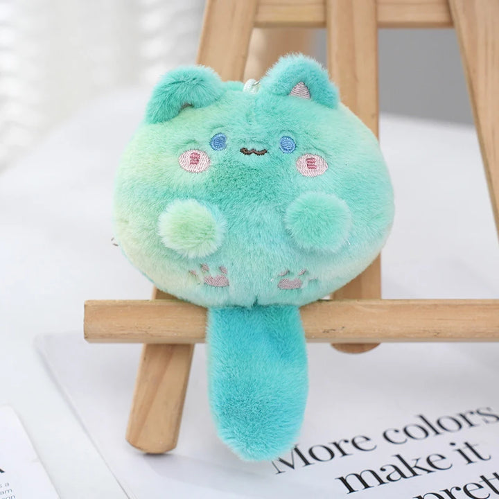 Kawaii Plush Cat Keyring Toy Pastel Kitten