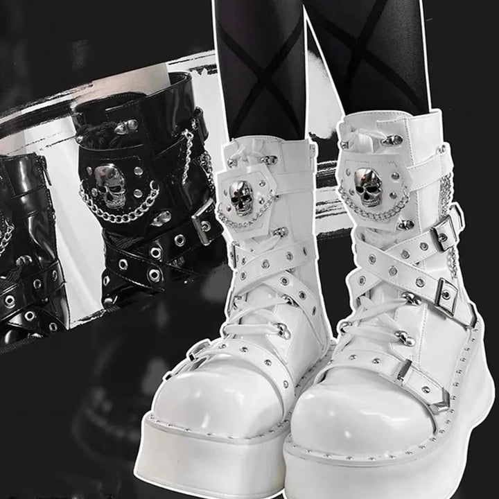 Punk Y2K Platform Boots Pastel Kitten