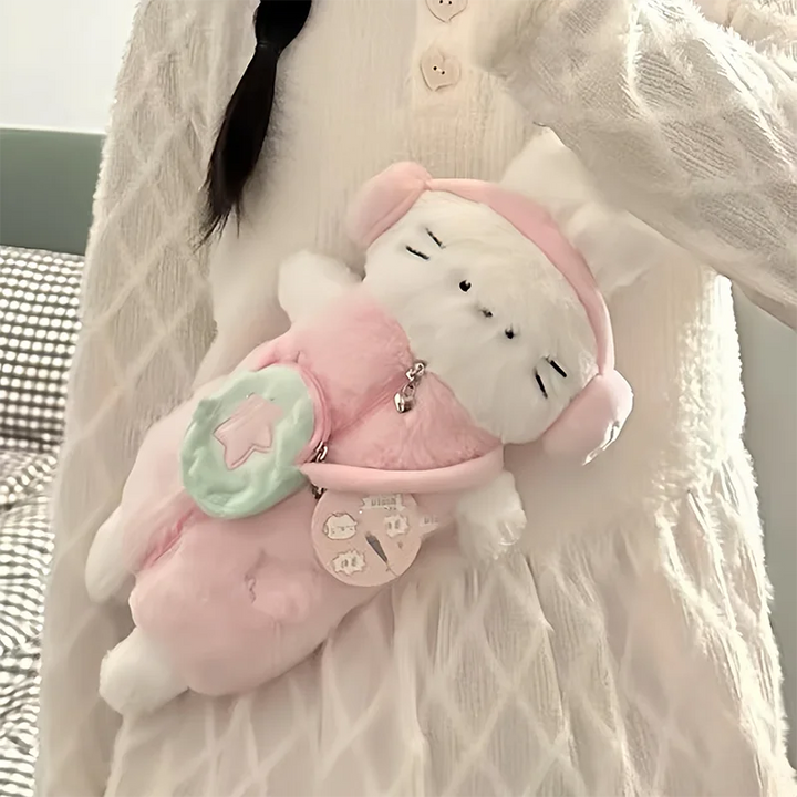 Kawaii Plush Headphone Cat Sling Bag Pastel Kitten