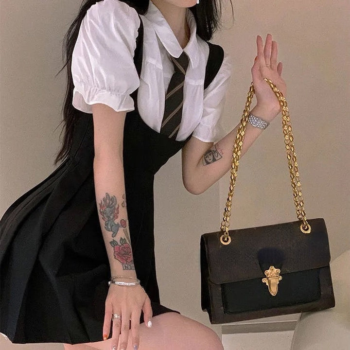 Japanese School Girl Outfit Set Pastel Kitten