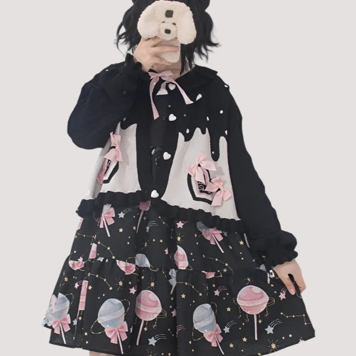 Japanese Lolita Knit Cardigan Pastel Kitten