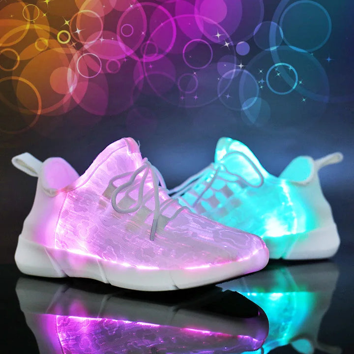 Glowing LED Light Sneakers Pastel Kitten