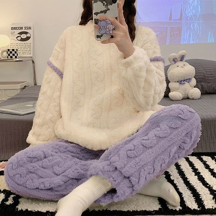 Cozy Soft Pajamas Set Pastel Kitten