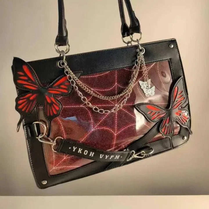 Gothic Elegant Butterfly Bag Pastel Kitten