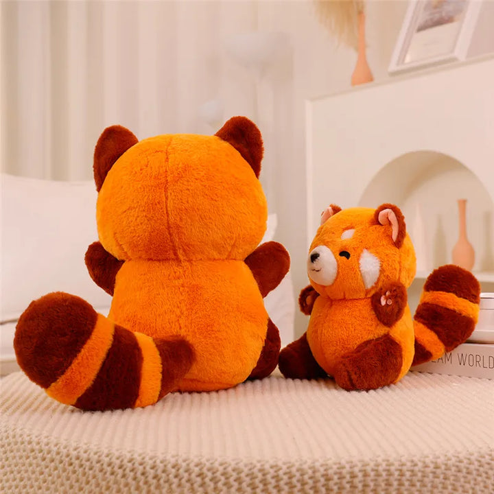 Red Raccoon Plush Toy Pastel Kitten