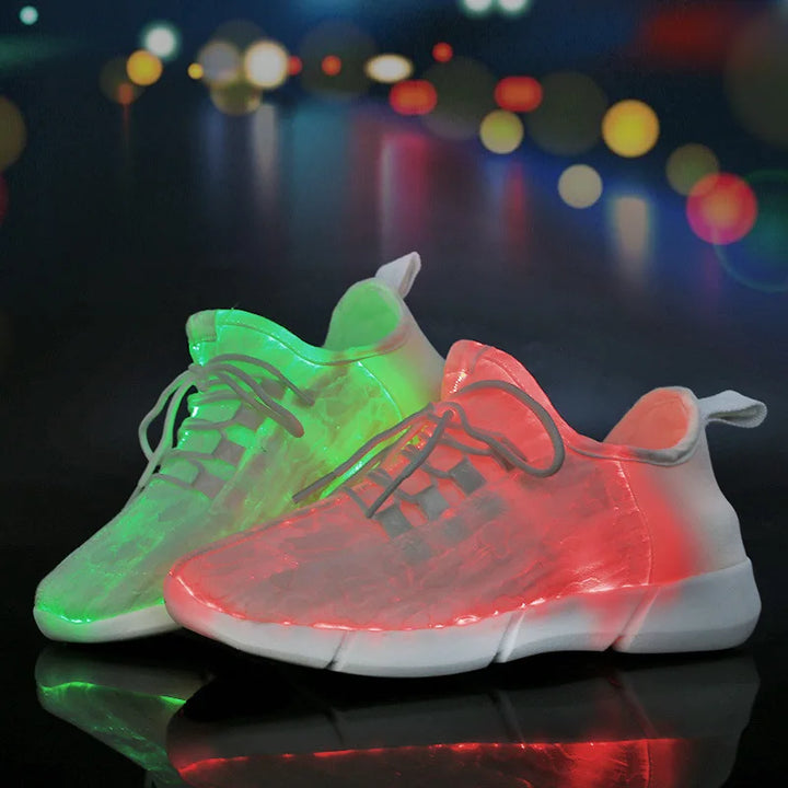 Glowing LED Light Sneakers Pastel Kitten