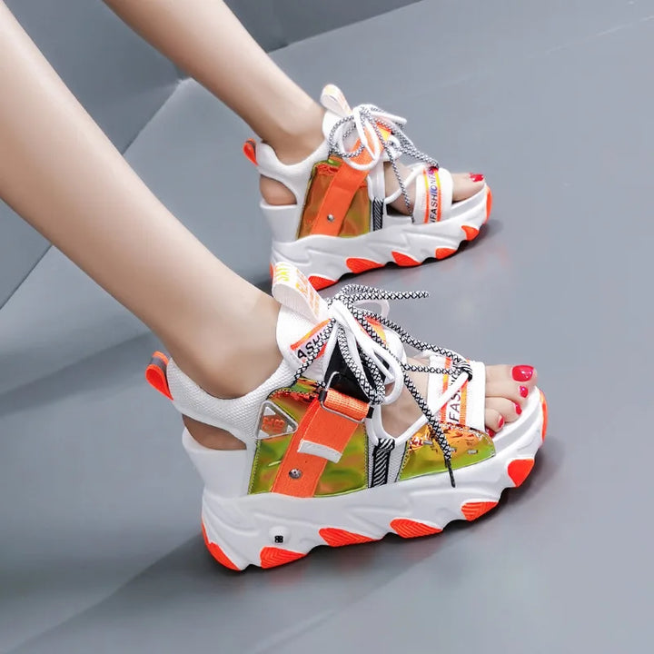 Chunky High Platform Sandals Pastel Kitten