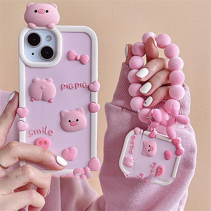 Cute Pig Case For Airpods Pastel Kitten