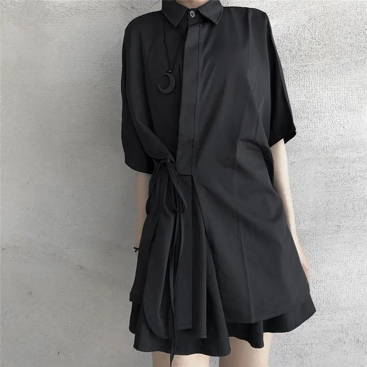 Japanese Oversezied Shirt Dress Pastel Kitten