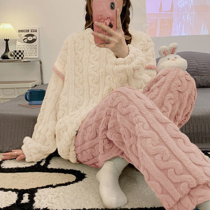 Cozy Soft Pajamas Set Pastel Kitten
