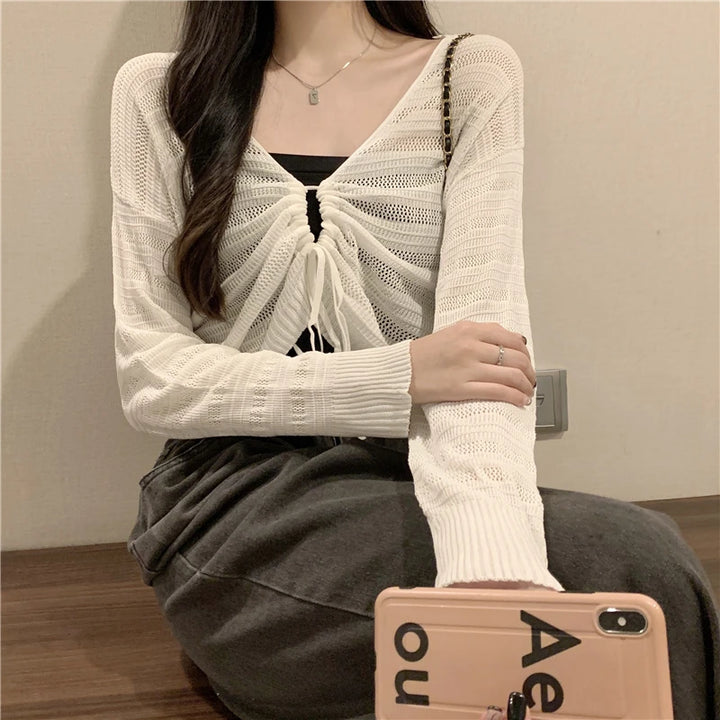 Korean Cute Slim Cardigan Pastel Kitten