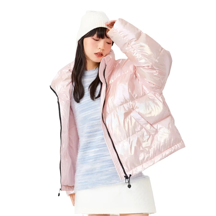 Cute Korean Casual Down Jacket Pastel Kitten