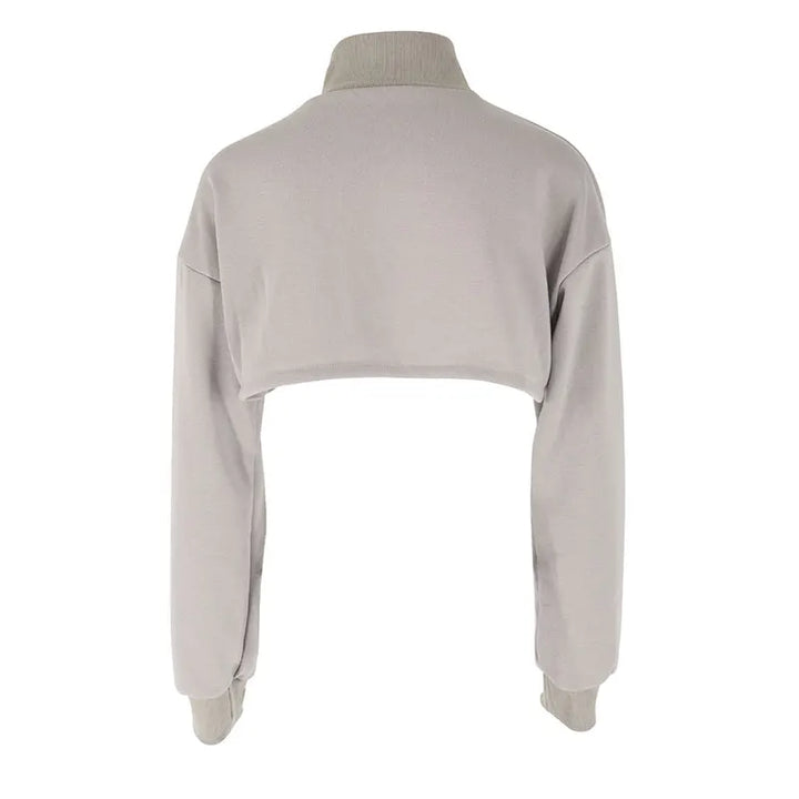 Korean Casual Cropped Sweatshirt Pastel Kitten