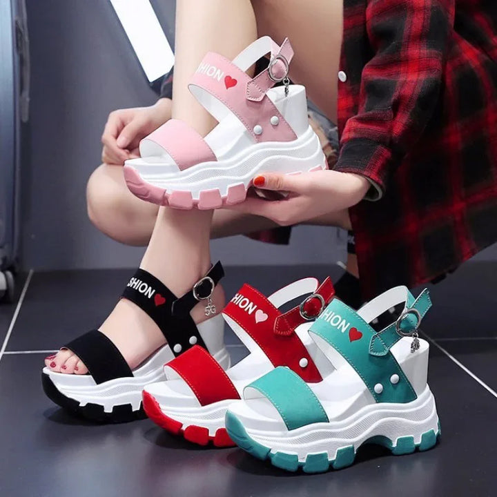 Casual Chunky Platform Sandals Pastel Kitten