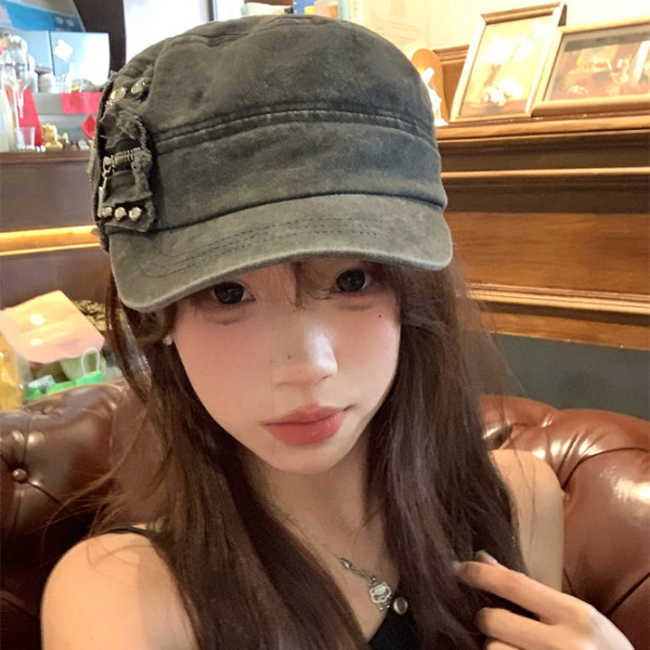 Vintage Washed Baseball Cap Pastel Kitten