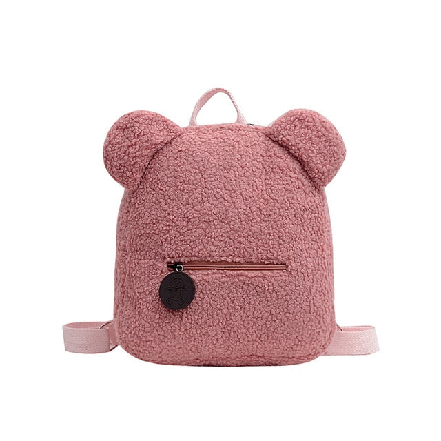 Fluffy Bear Backpack Pastel Kitten