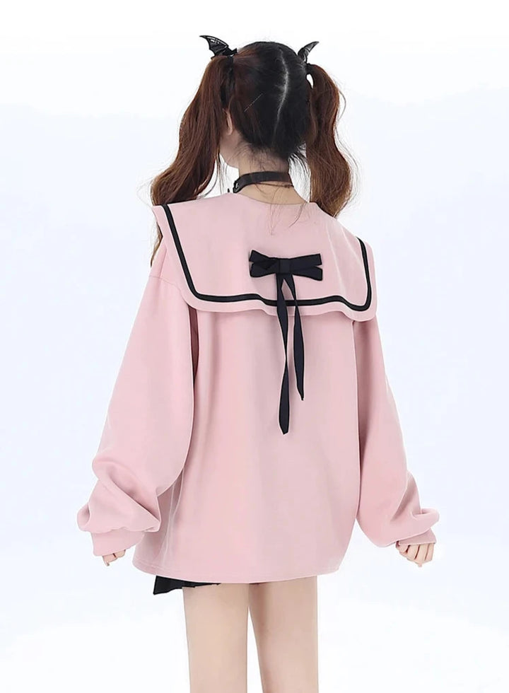 Pastel Gothic Oversized Sweatshirt Pastel Kitten