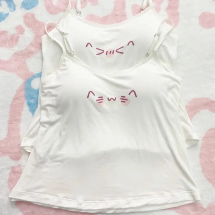 Kawaii Anime Tank Top Pastel Kitten