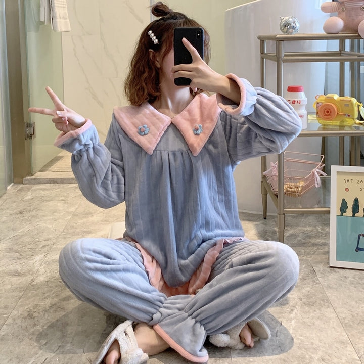 Cute Bunny Warm Pajamas Pastel Kitten