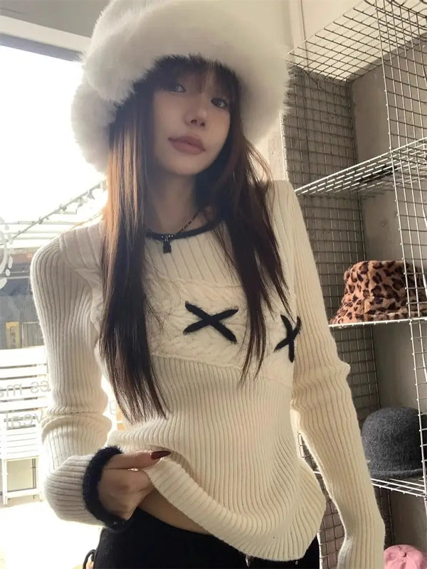 Korean Style Knit Pullover Pastel Kitten