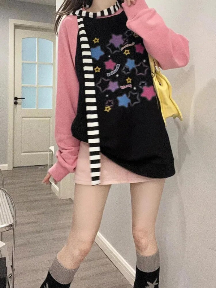 Japanese Style Harajuku Sweatshirt Pastel Kitten