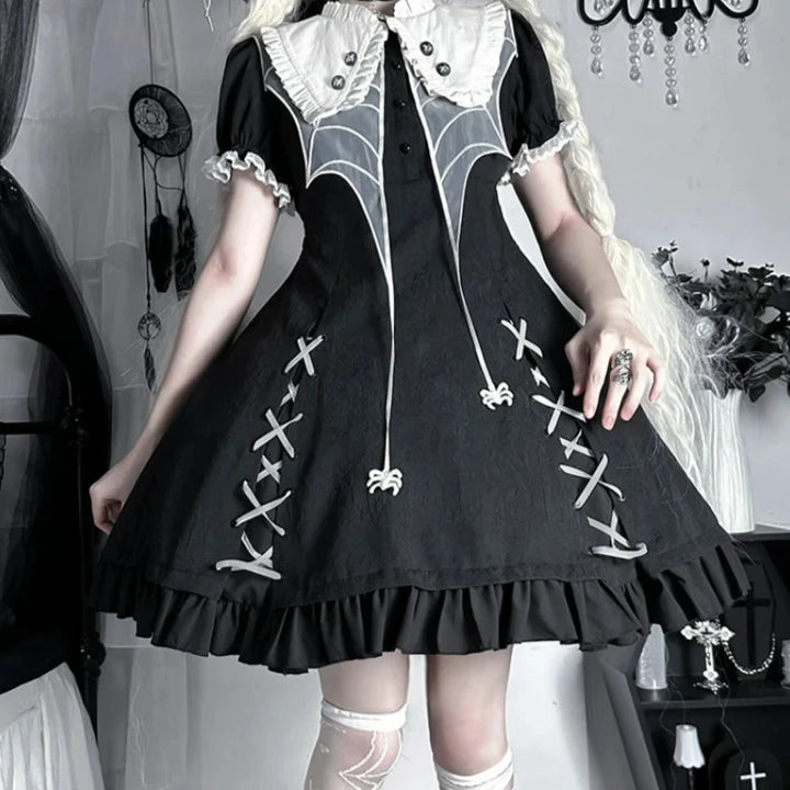 Gothic Lolita Spider Dress Pastel Kitten