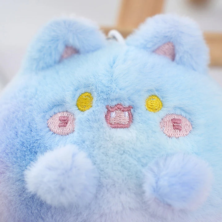 Kawaii Plush Cat Keyring Toy Pastel Kitten