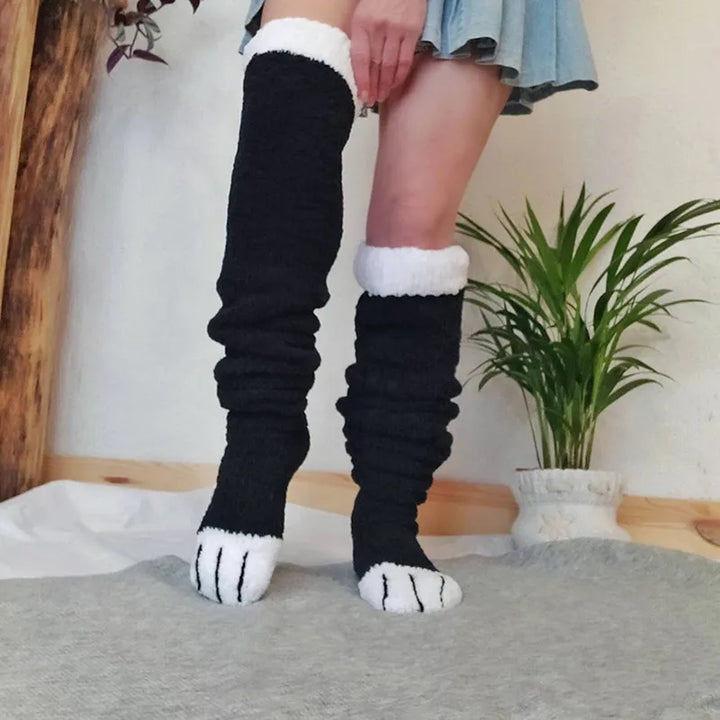 Kawaii Paws High Socks Pastel Kitten