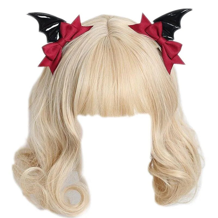 Halloween Bat Wings Hairpins Pastel Kitten