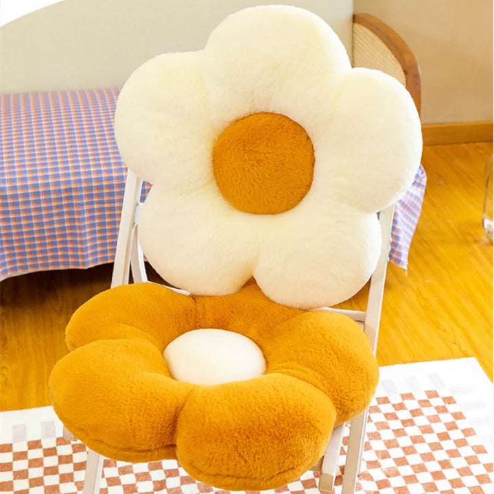 Cute Daisy Flower Plush Pillow Pastel Kitten