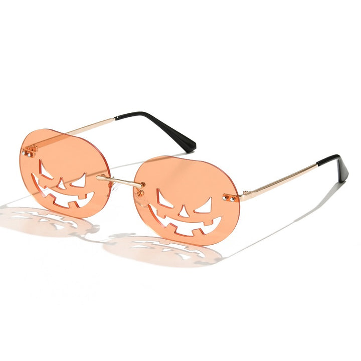 Rimless Pumpkin Sunglasses Pastel Kitten