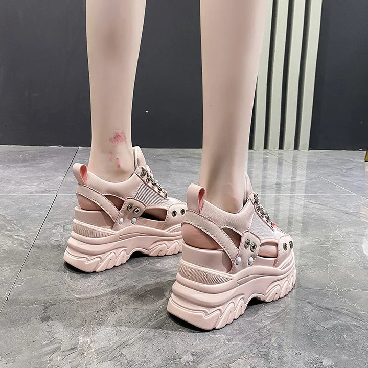 Cute High Platform Sandals Pastel Kitten