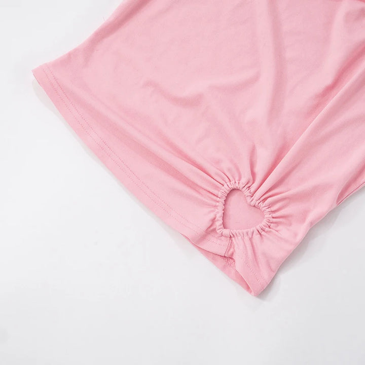 Cute Casual Sleeveless T-Shirt Pastel Kitten