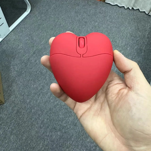 Kawaii Heart-shaped Wireless Mouse Pastel Kitten