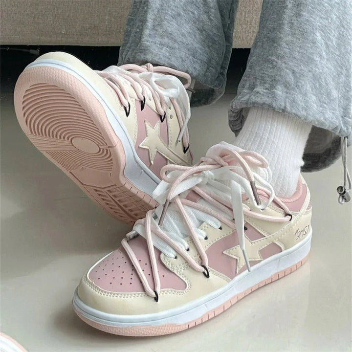 Harajuku Kawaii Star Sneakers Pastel Kitten