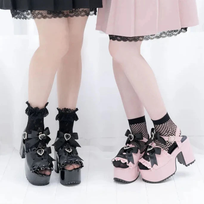 Pastel Gothic Chunky Platform Shoes Pastel Kitten