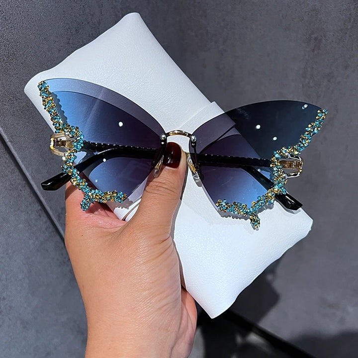 Cute Y2K Butterfly Sunglasses Pastel Kitten